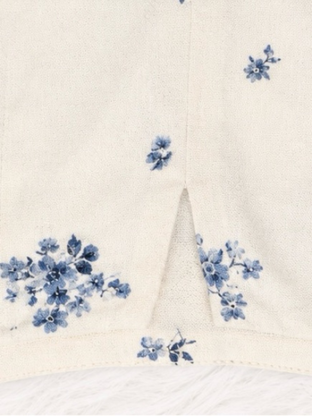 American Eagle Floral Mini Skirt Size Small Cottagecore Coquette Linen Blend - Picture 4 of 4